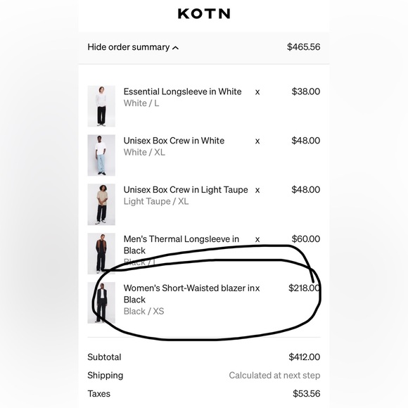 KOTN Women's Short-Waisted blazer in Black XS - Picture 10 of 10